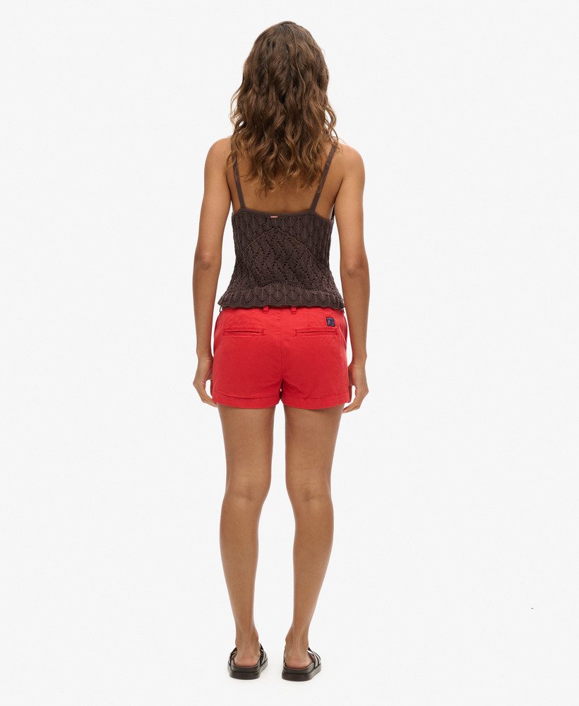 chino hot shorts in frisdrankrood