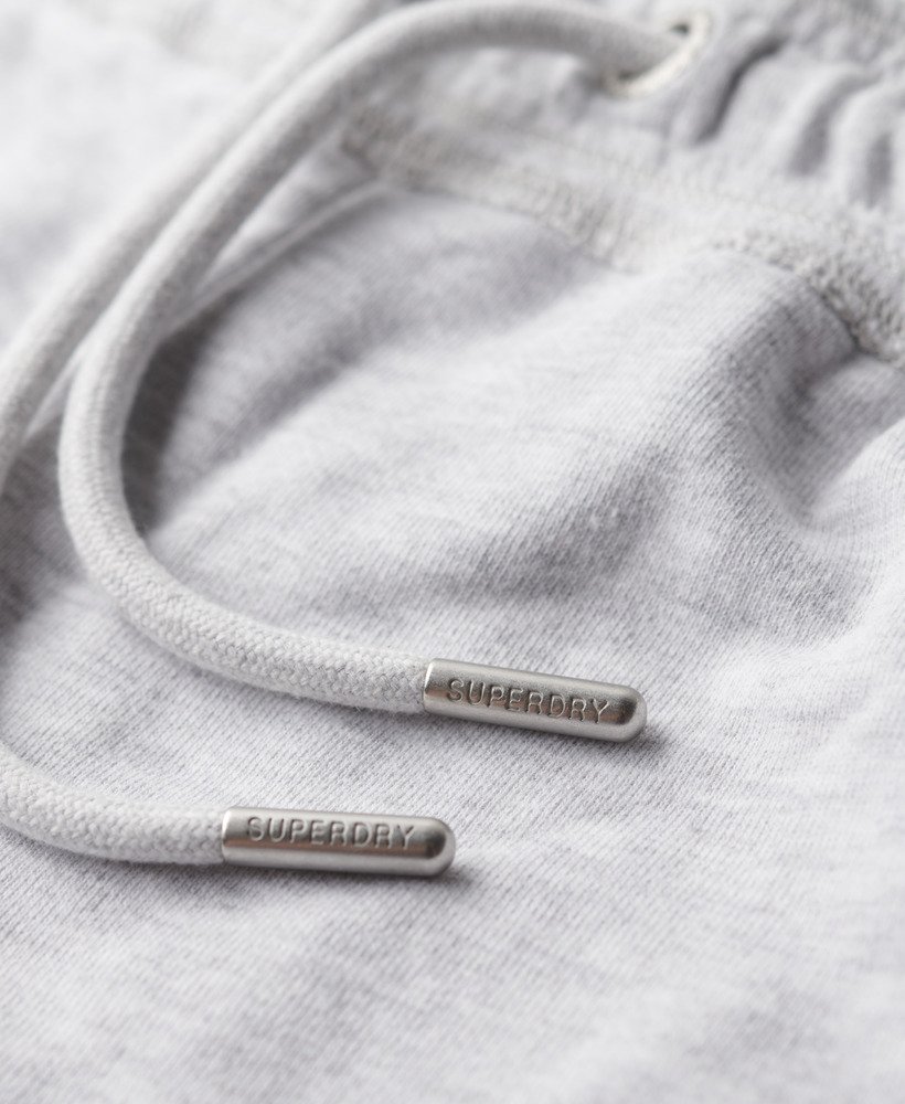 athletic essentials logo racer shorts in glacier grey marl