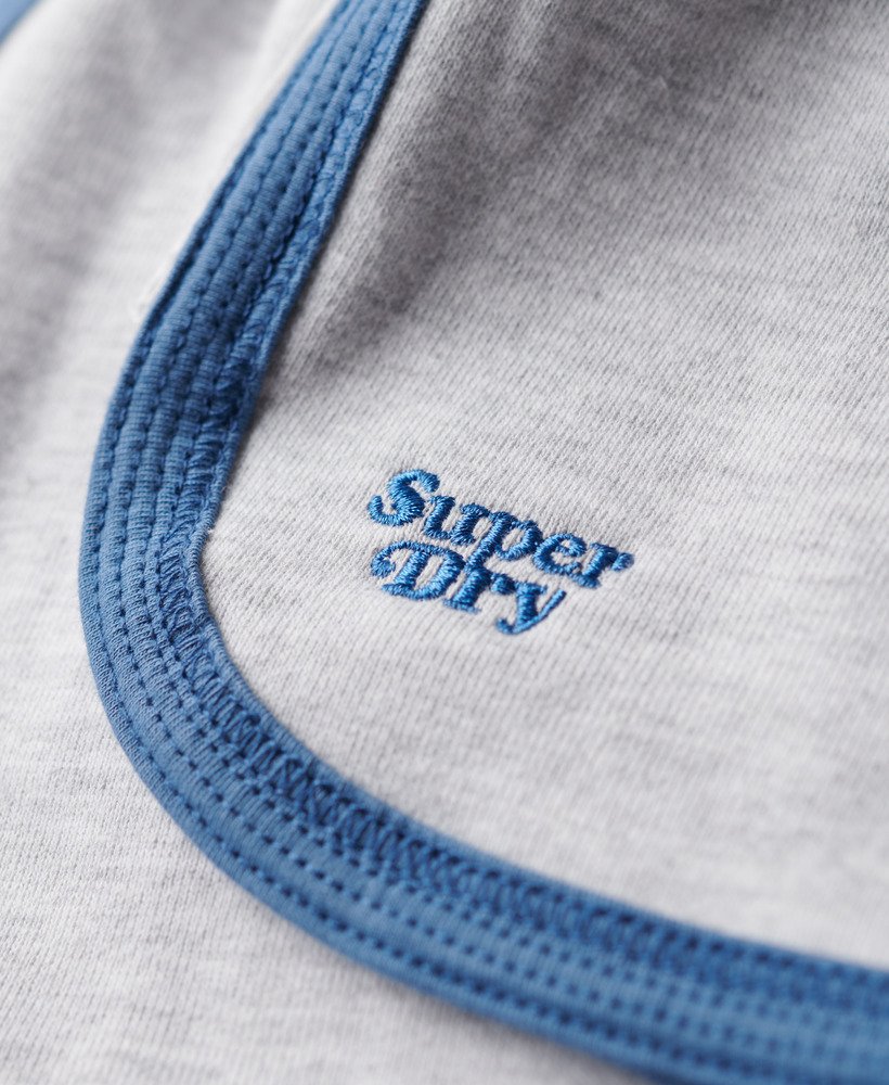 athletic essentials logo racer shorts in glacier grey marl