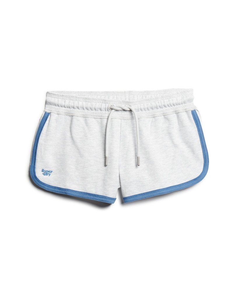 athletic essentials logo racer shorts in glacier grey marl