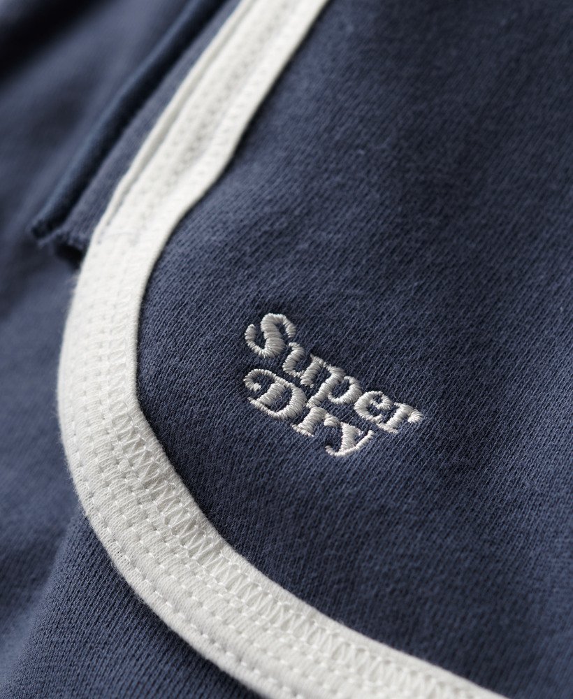 athletic essentials logo racer shorts in mariner navy