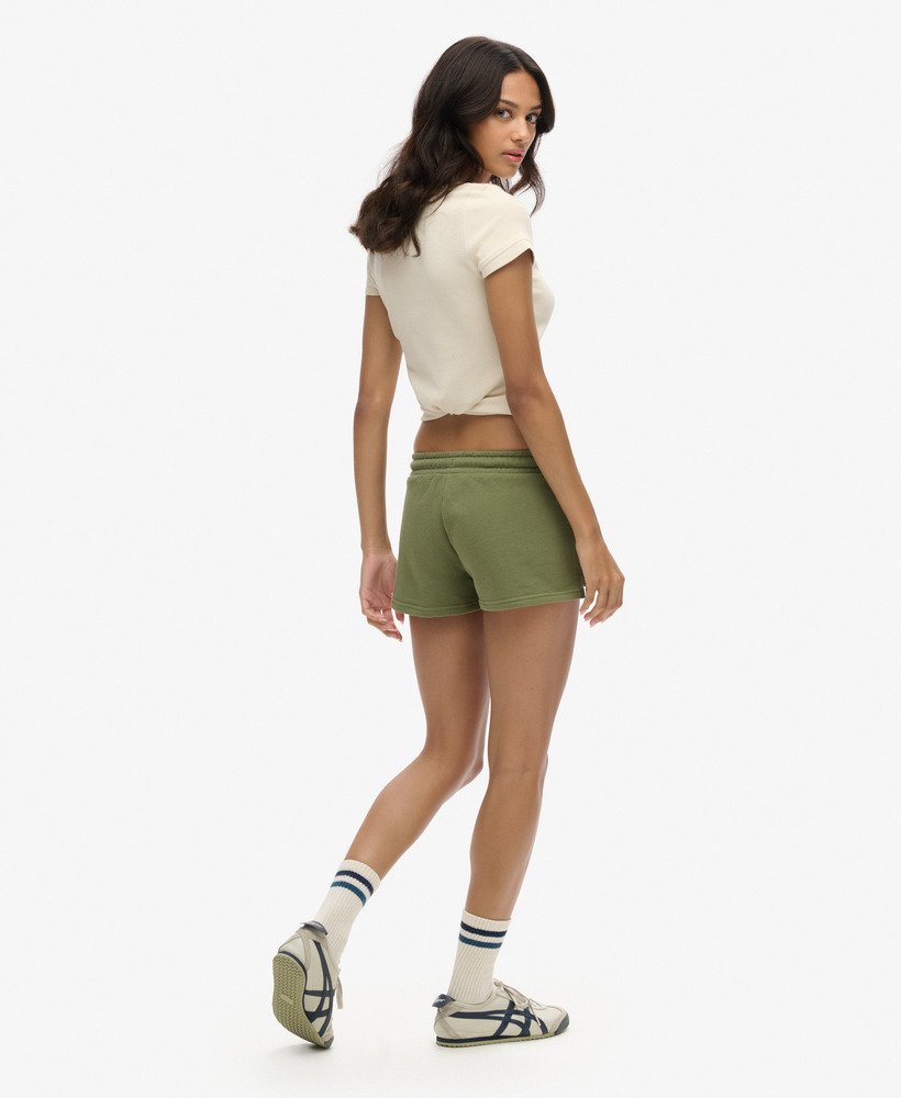 essential logo shorts in olijfgroen kaki