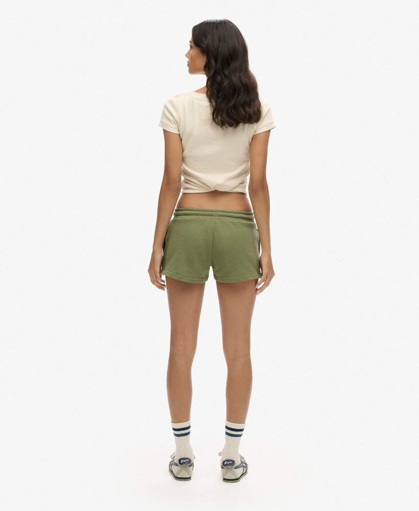 essential logo shorts in olijfgroen kaki