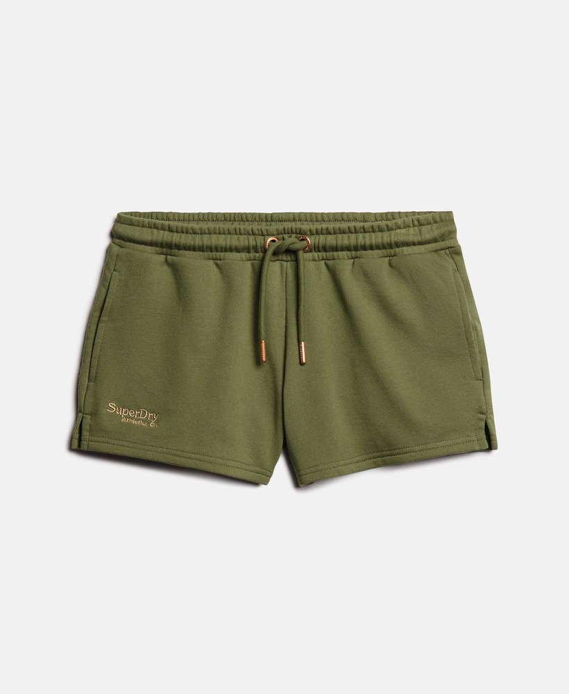 essential logo shorts in olijfgroen kaki