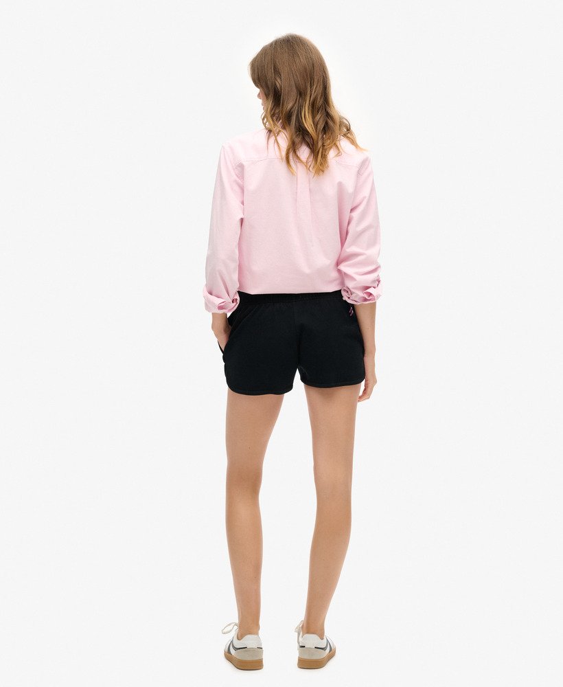 sportieve racebroek met logo in zwart