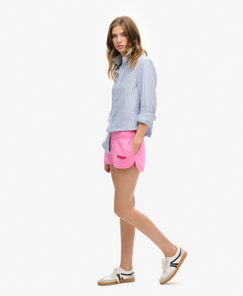 sportieve logo racer shorts in paparazzi roze
