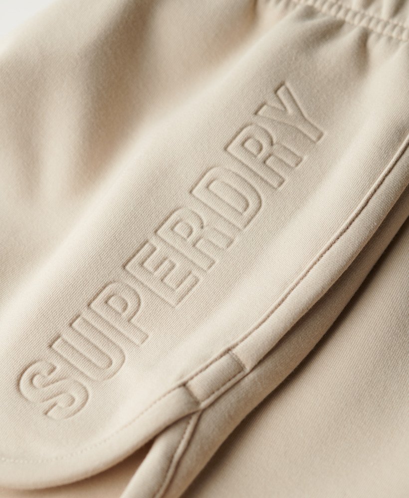 sports tech racer shorts in pelican beige