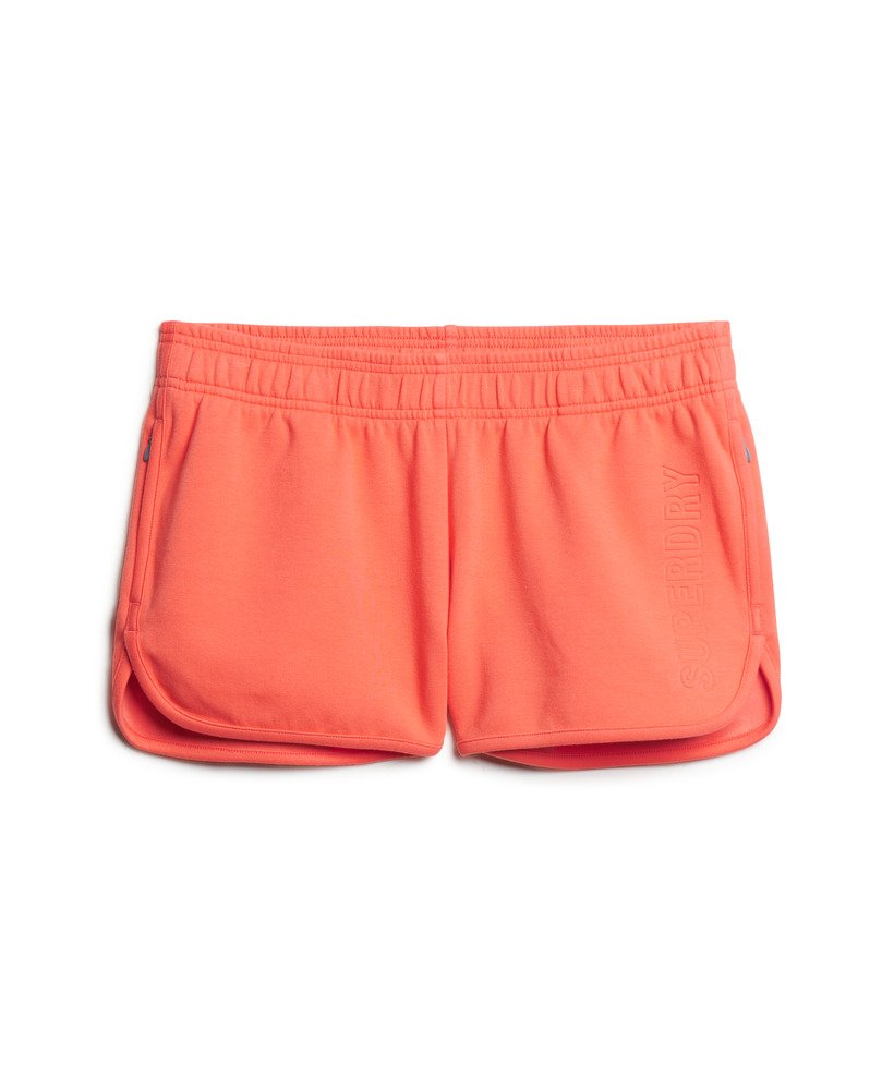 sports tech racer shorts in hot coral