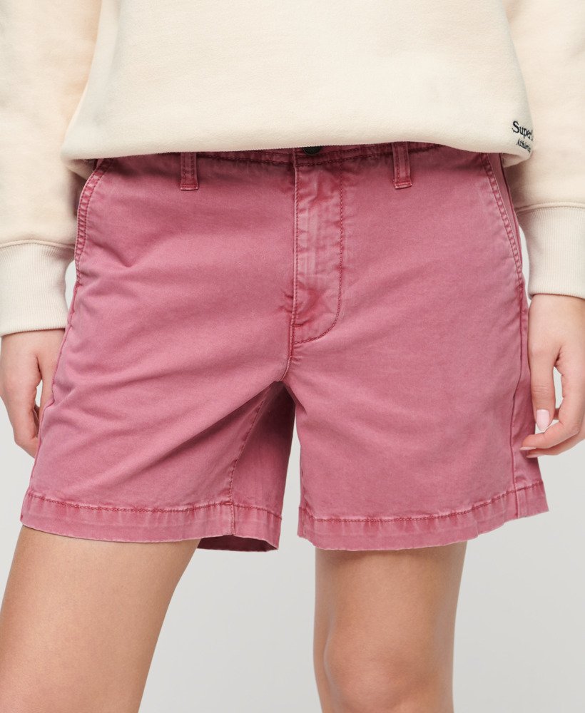 klassieke chino shorts in mauve roze