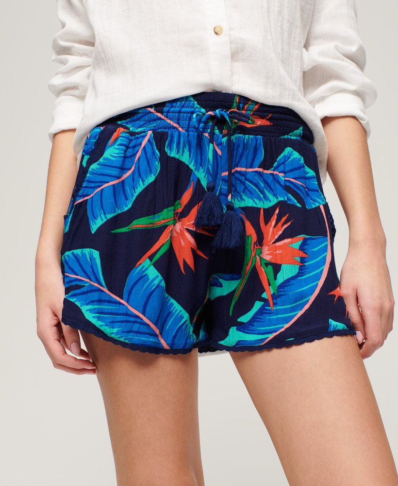 strandshorts in marineblauw paradijs