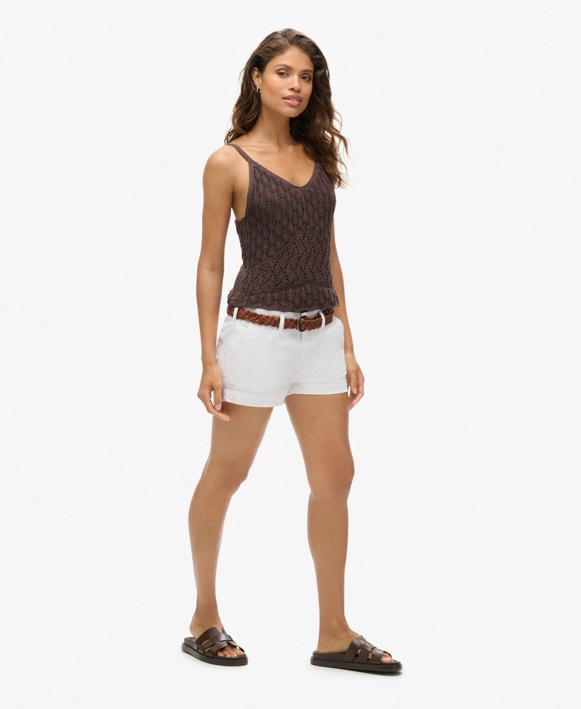 chino hot shorts in optic