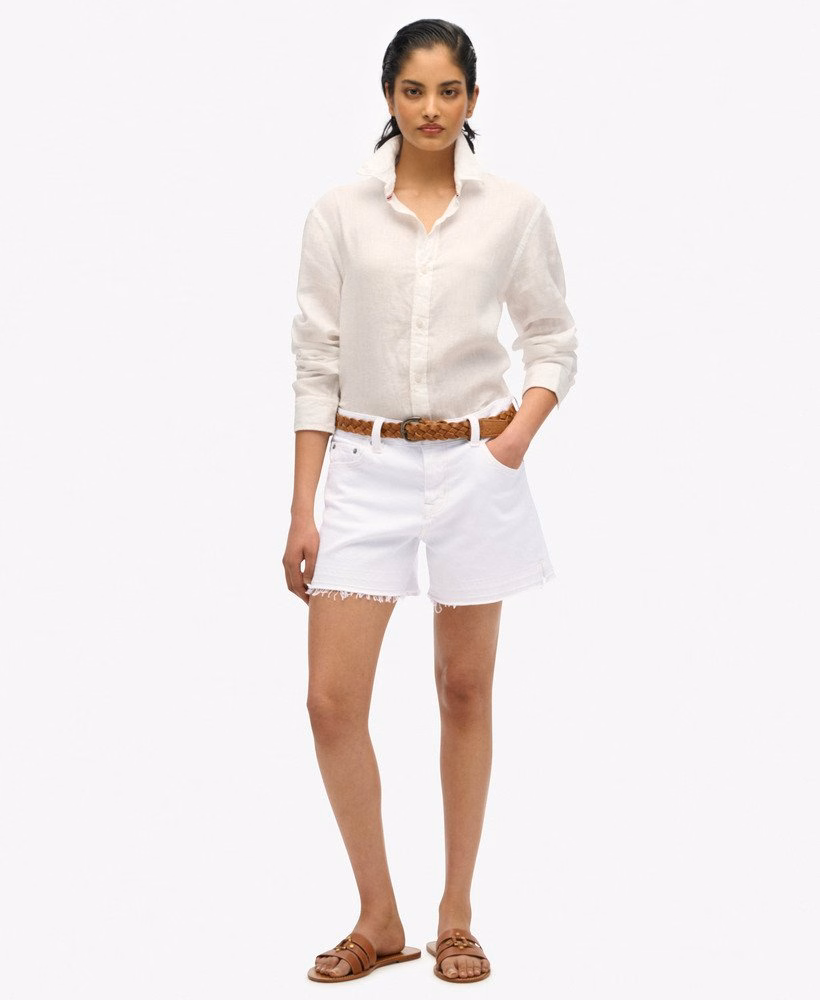 Middelhoge afgesneden shorts