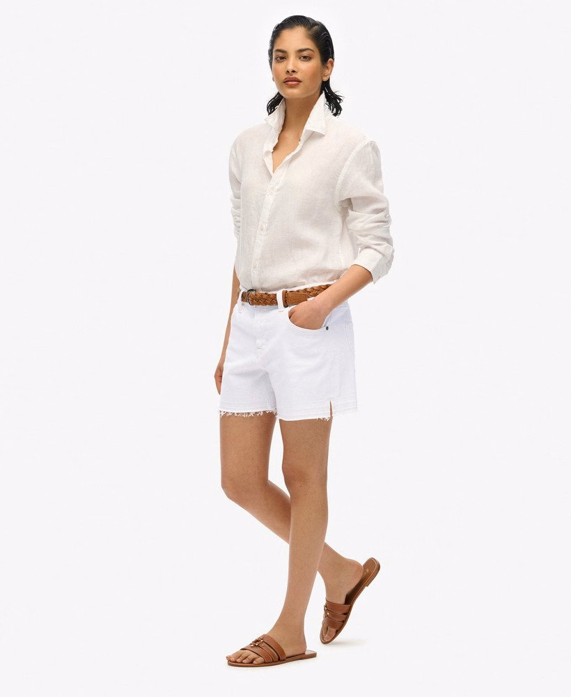 Middelhoge afgesneden shorts