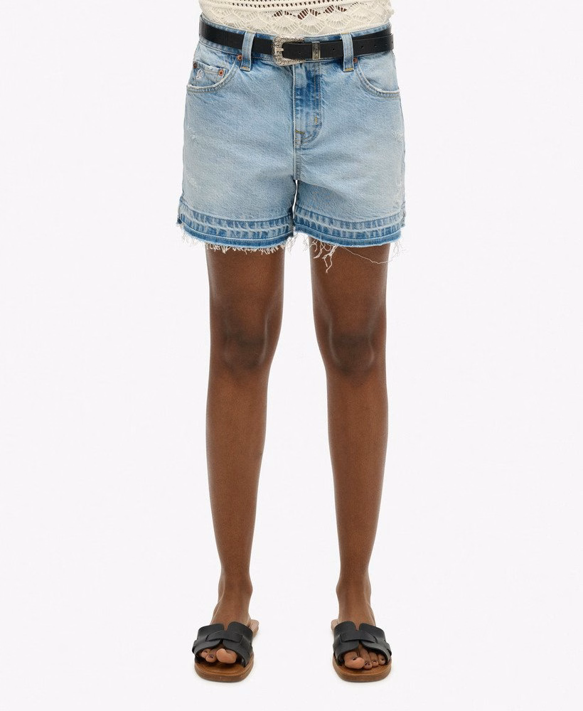 Middelhoge afgesneden shorts
