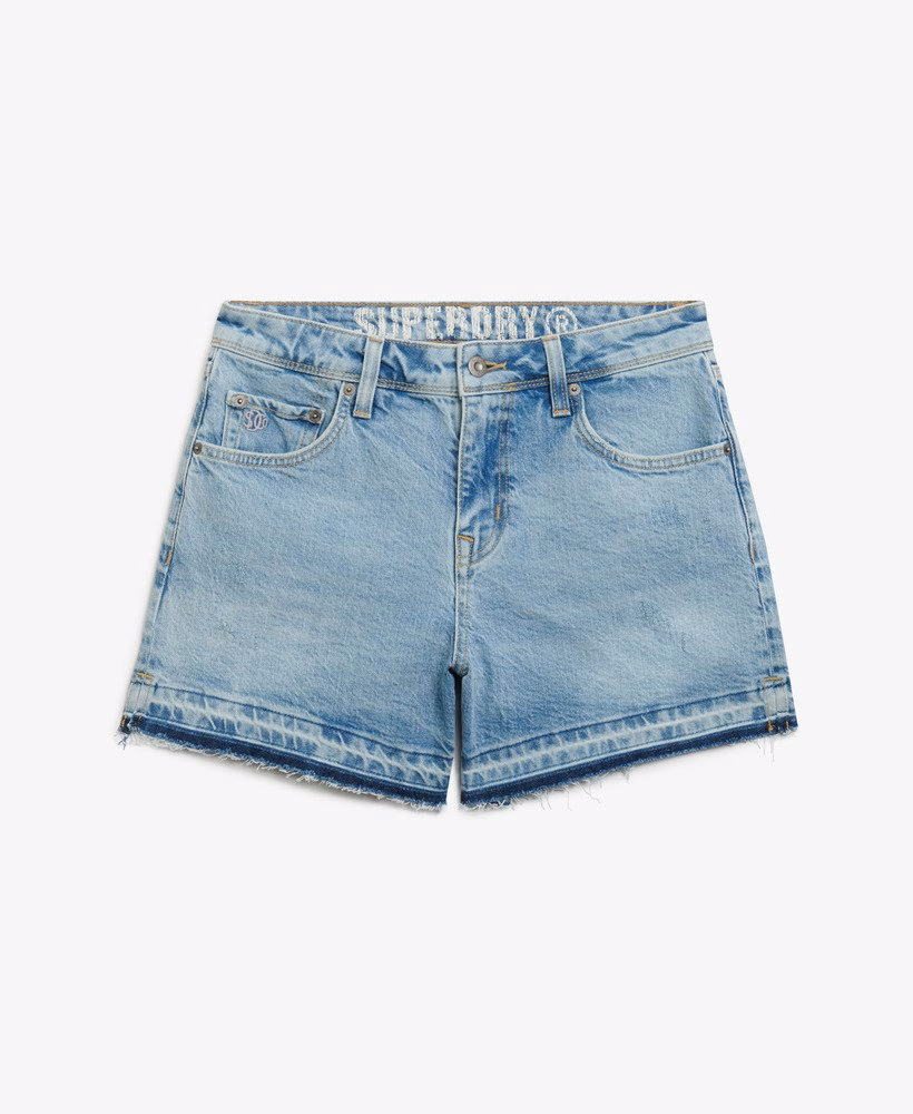 Middelhoge afgesneden shorts