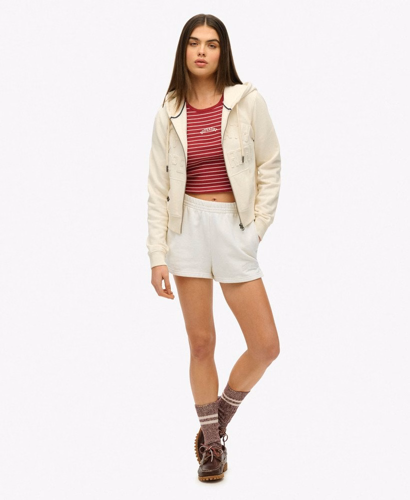 Athletic Essentials shorts met tonale borduursels