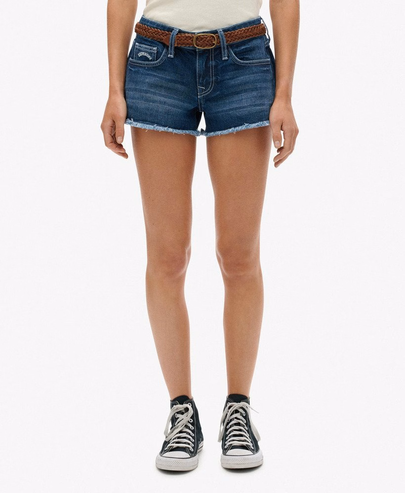 Laag uitgesneden denim hot shorts