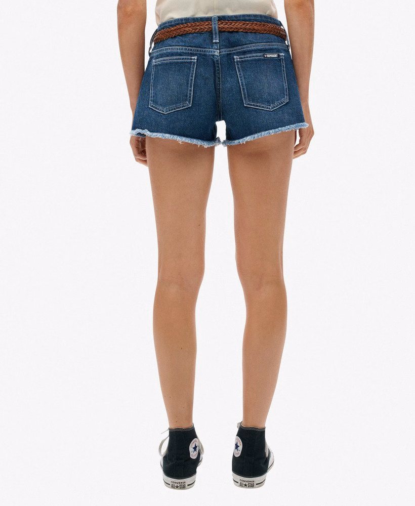 Laag uitgesneden denim hot shorts