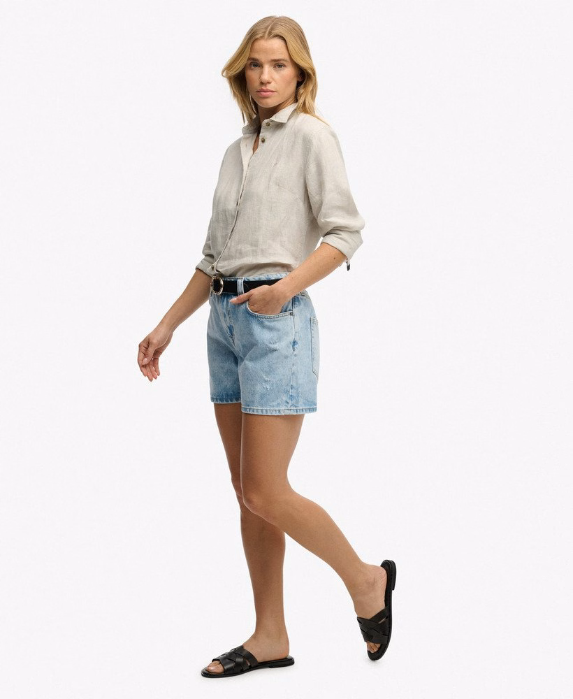 Middelhoge denim shorts