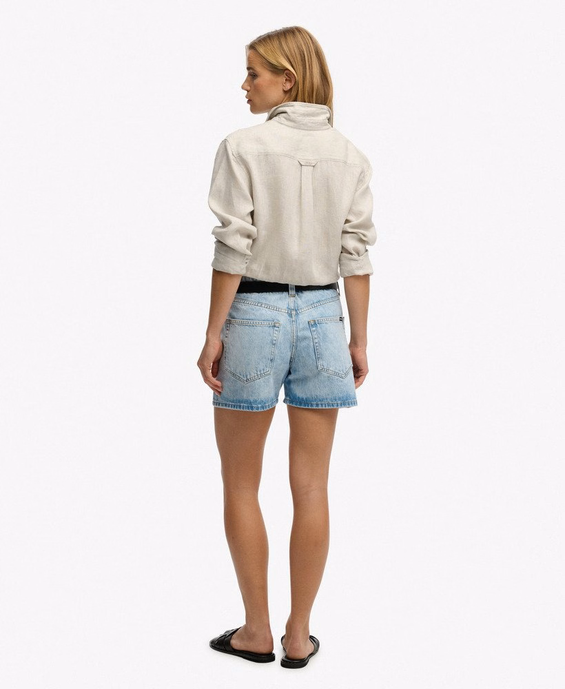 Middelhoge denim shorts