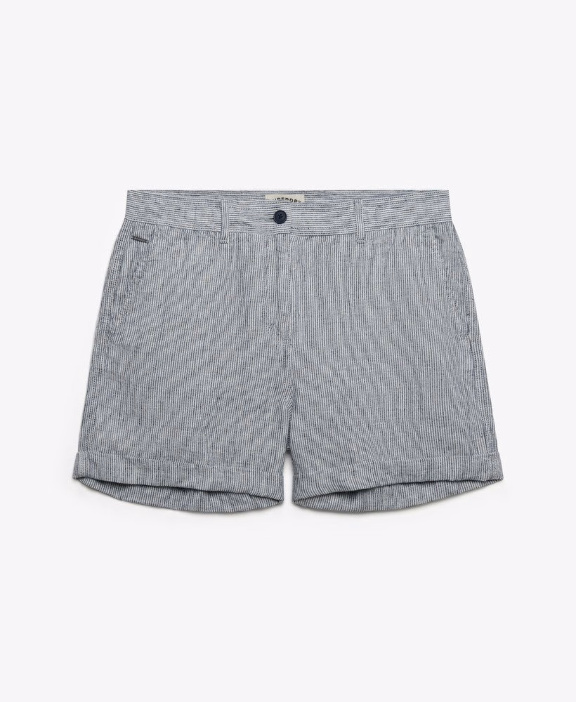 Middelhoge linnen shorts