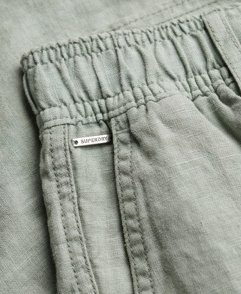 Middelhoge linnen shorts