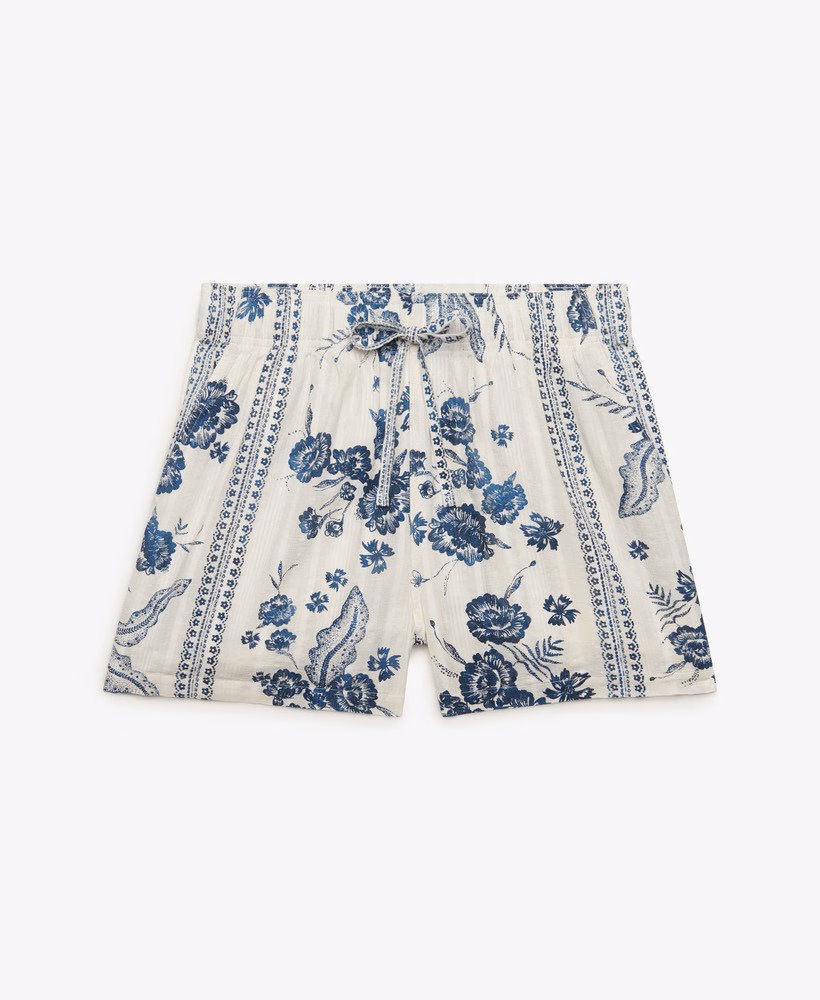 Katoenen strandshorts met print