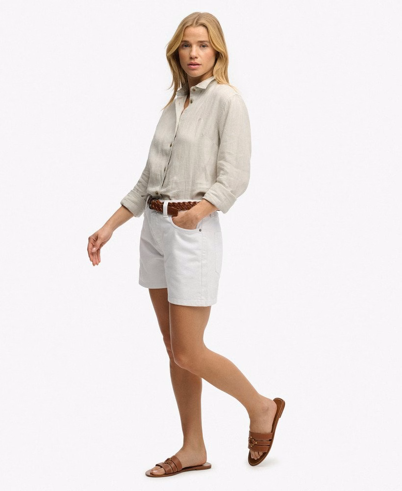 Middelhoge denim shorts
