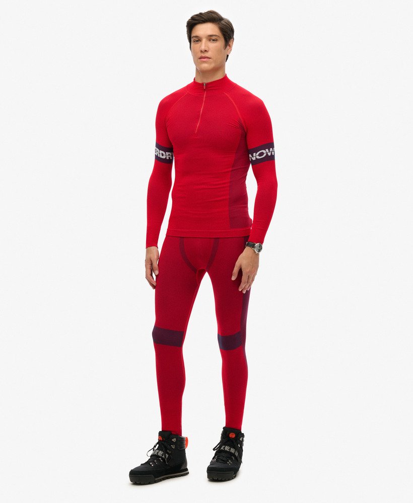naadloze baselayer legging in wandelrood