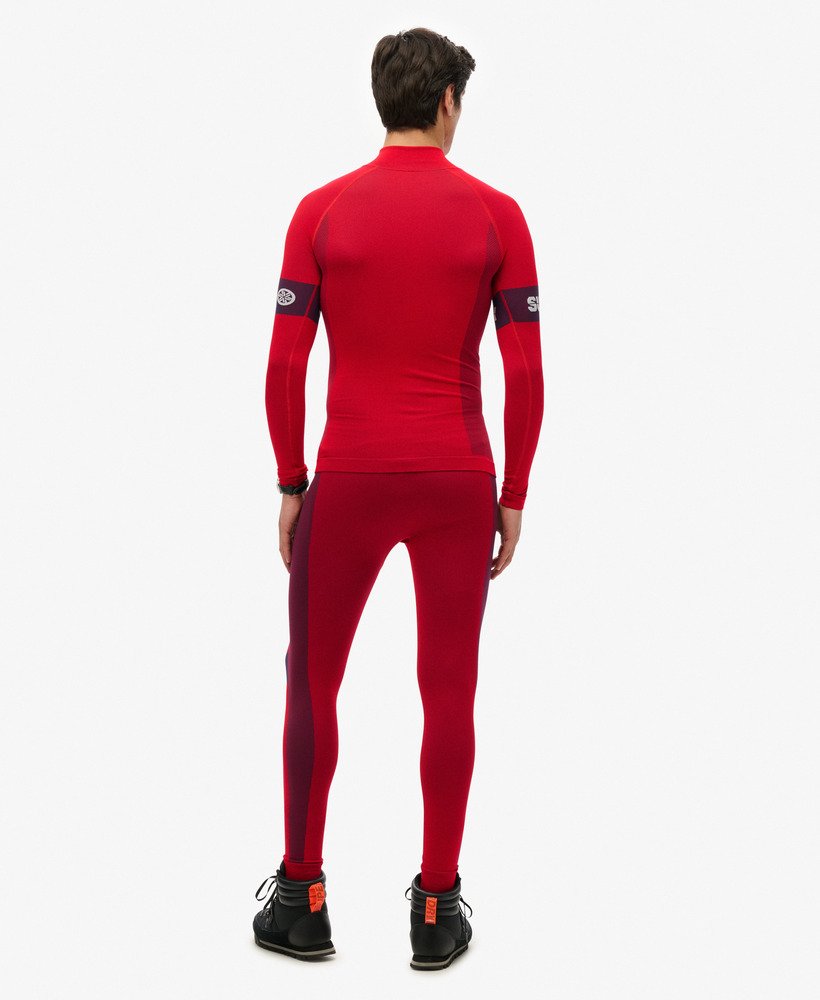 naadloze baselayer legging in wandelrood