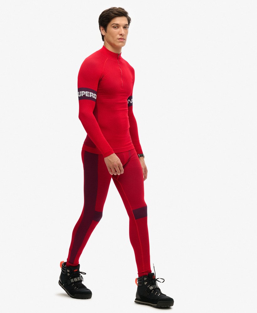 naadloze baselayer legging in wandelrood