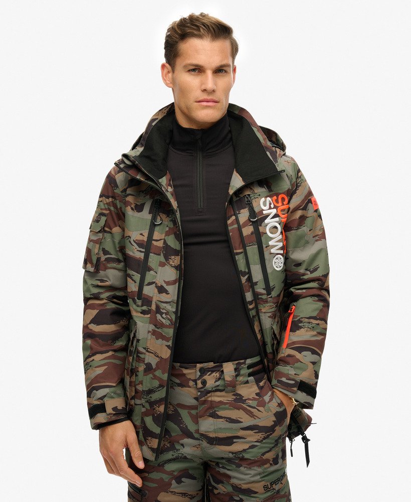ski ultimate rescue-jas in bosgroene camouflageprint