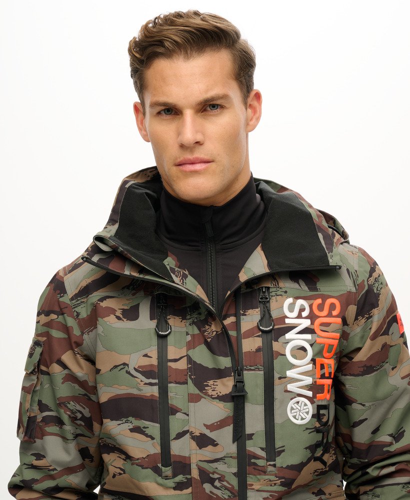 ski ultimate rescue-jas in bosgroene camouflageprint