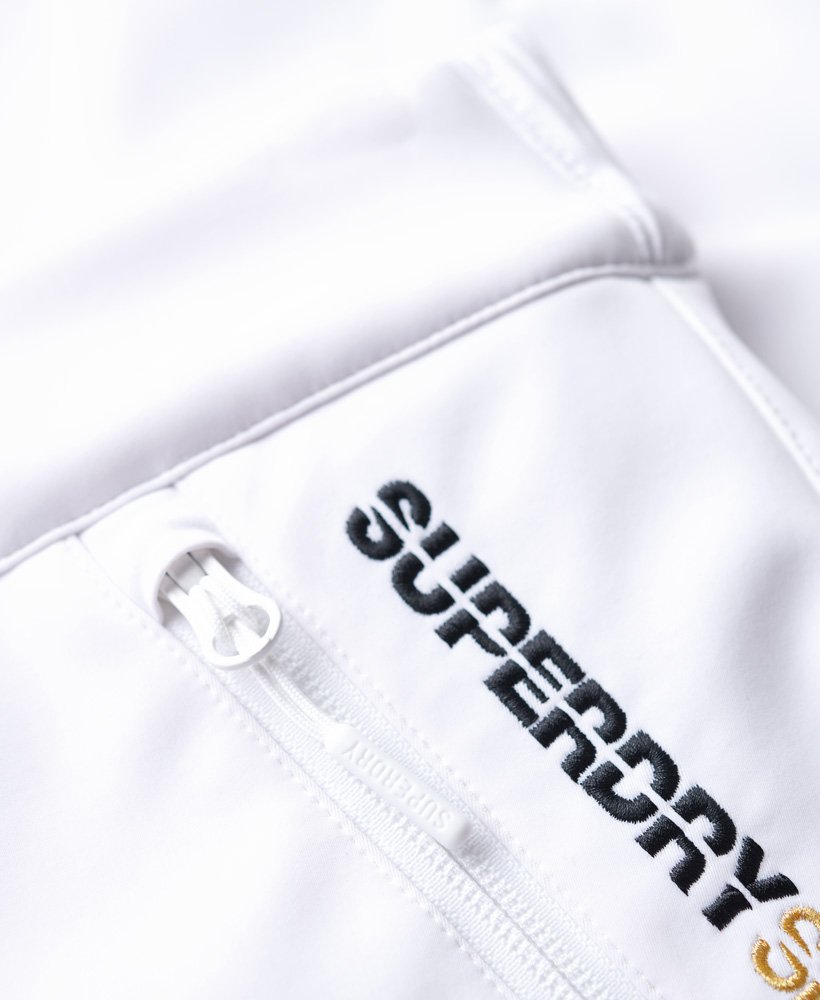 slim fit skibroek van softshell in het wit