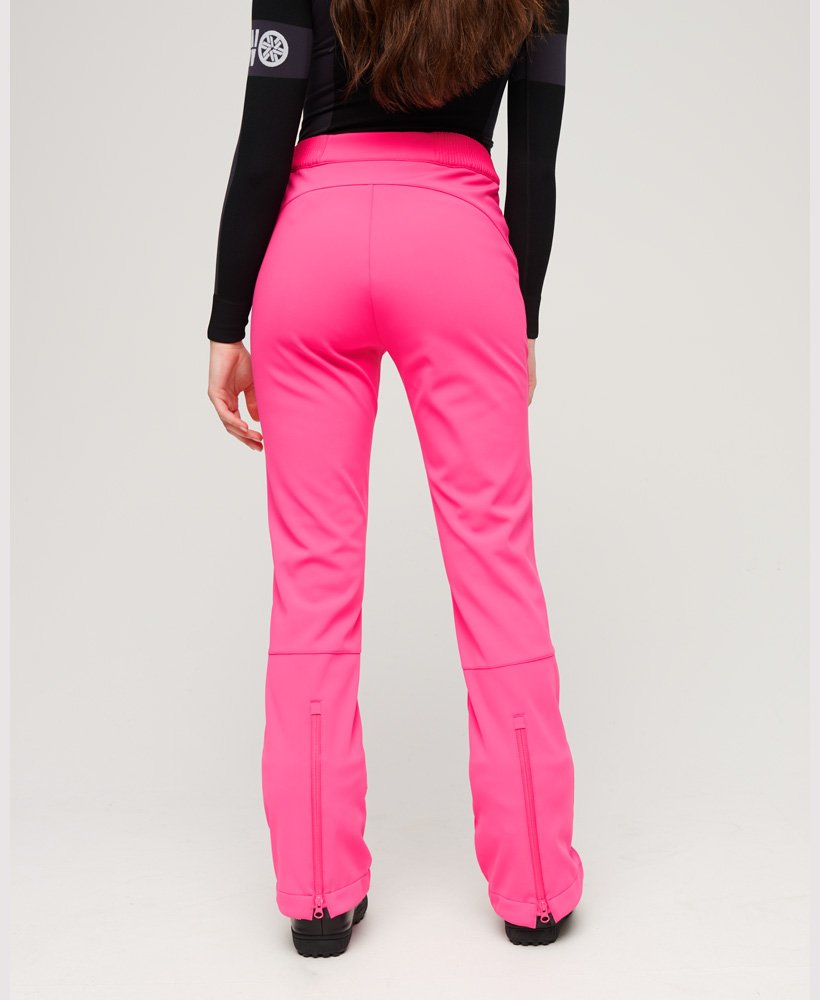 slim fit skibroek van softshell in hyper magenta roze
