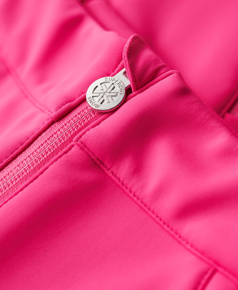 slim fit skibroek van softshell in hyper magenta roze