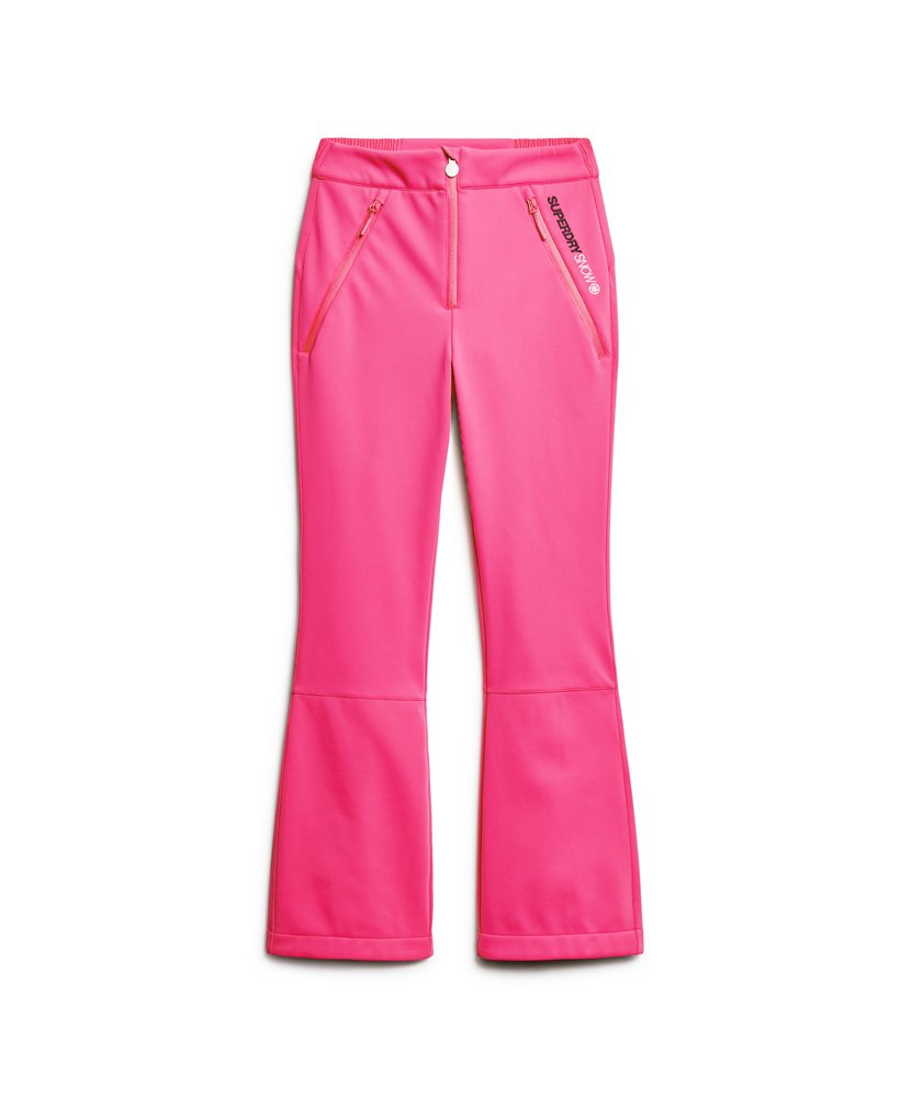 slim fit skibroek van softshell in hyper magenta roze