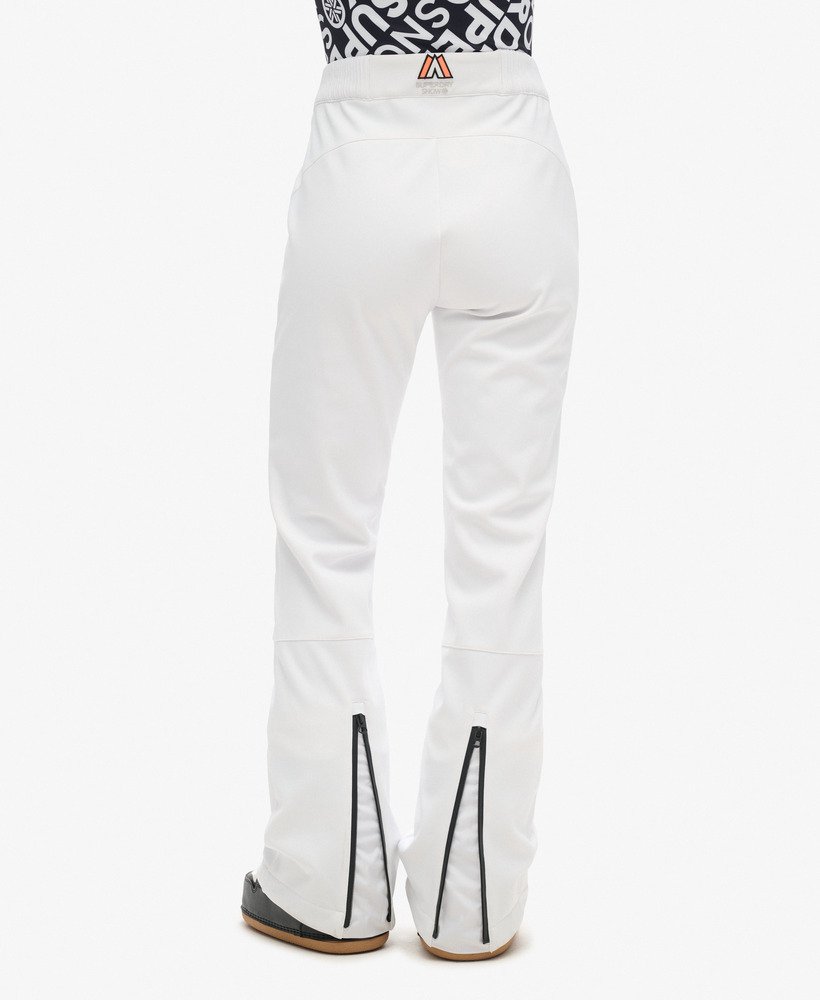 slim fit skibroek van softshell in optic
