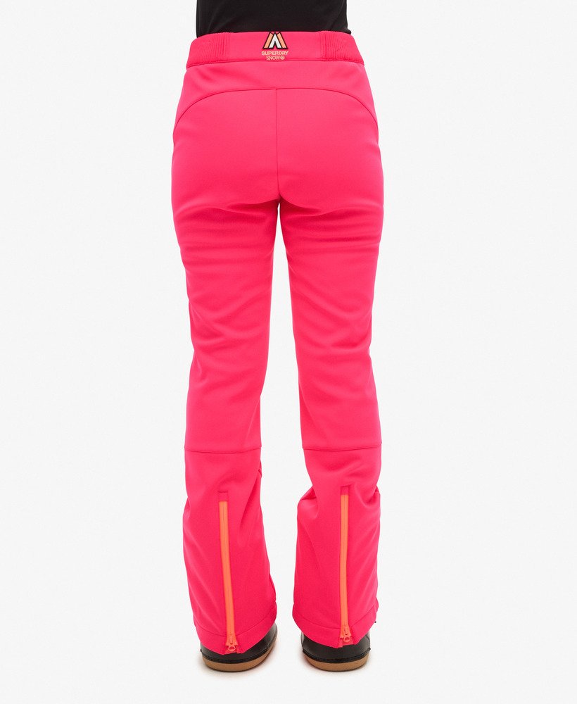 slim fit skibroek van softshell in hyper fire pink