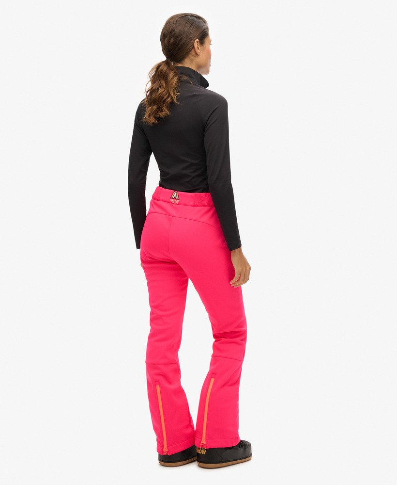 slim fit skibroek van softshell in hyper fire pink