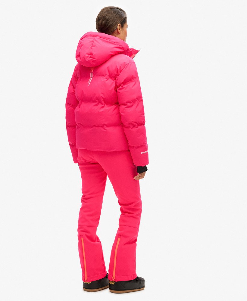 slim fit skibroek van softshell in hyper fire pink