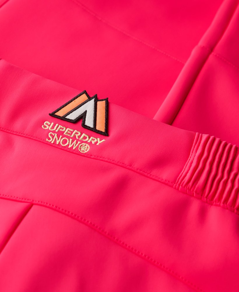 slim fit skibroek van softshell in hyper fire pink
