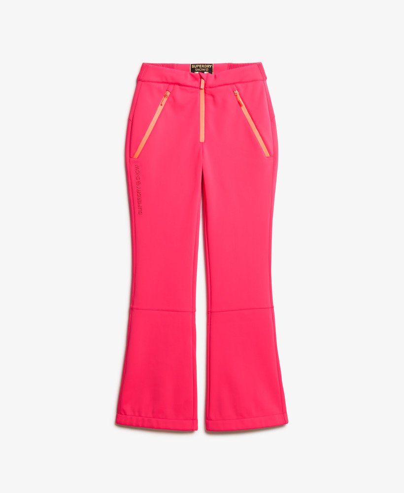 slim fit skibroek van softshell in hyper fire pink