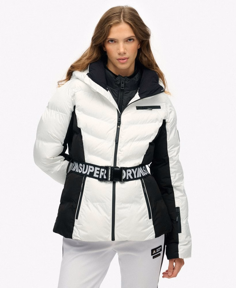 Luxe ski-jas met riem en vulling