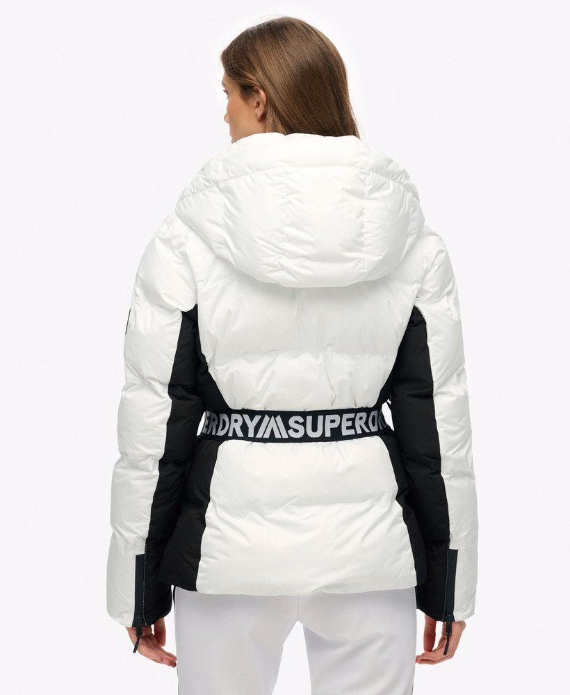 Luxe ski-jas met riem en vulling