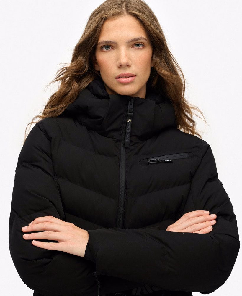 Luxe ski-jas met riem en vulling