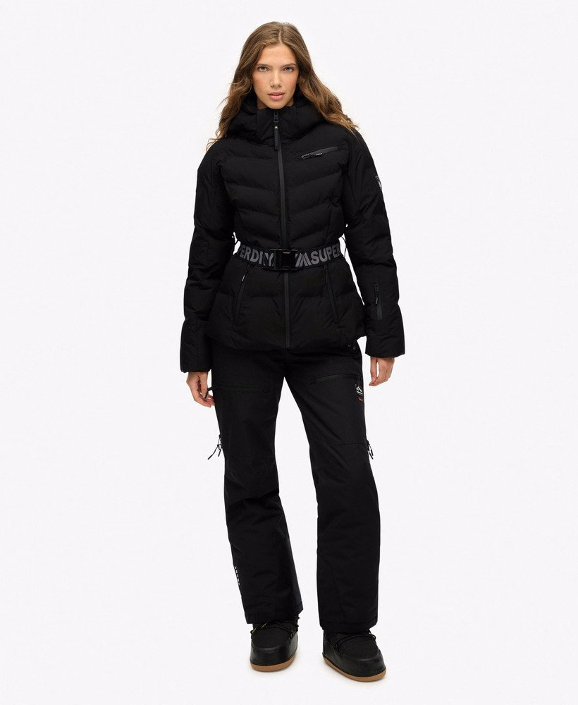 Luxe ski-jas met riem en vulling