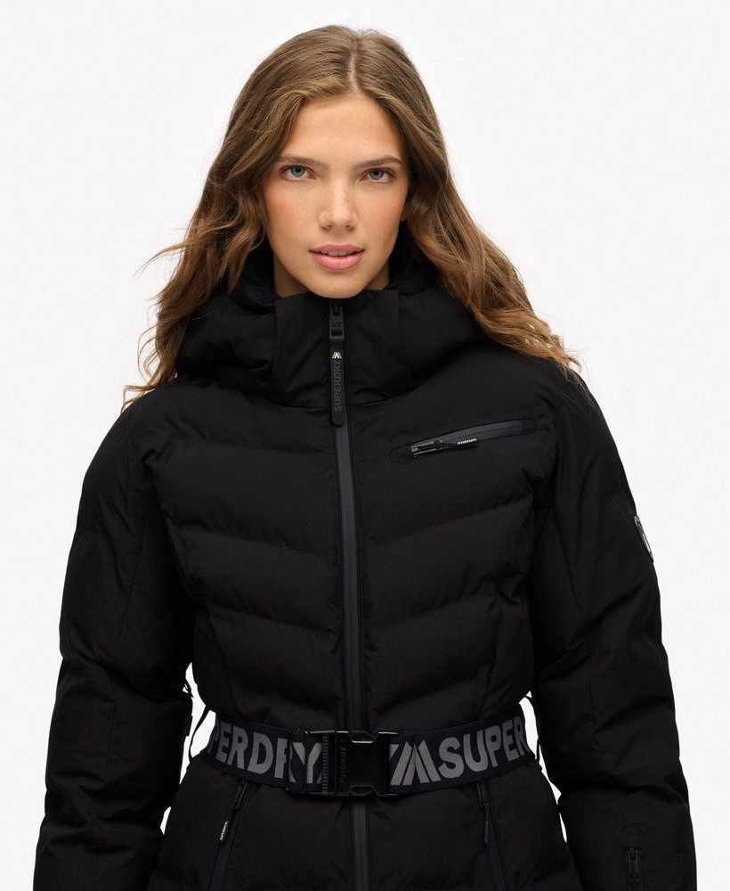 Luxe ski-jas met riem en vulling
