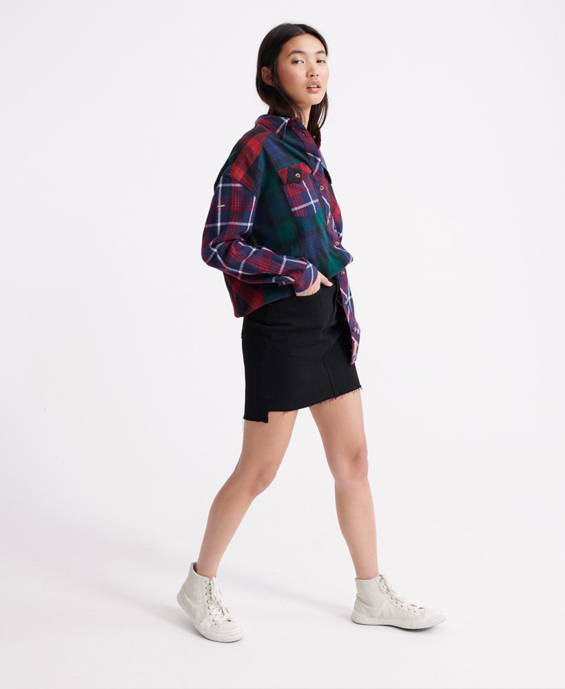 zwarte denim minirok