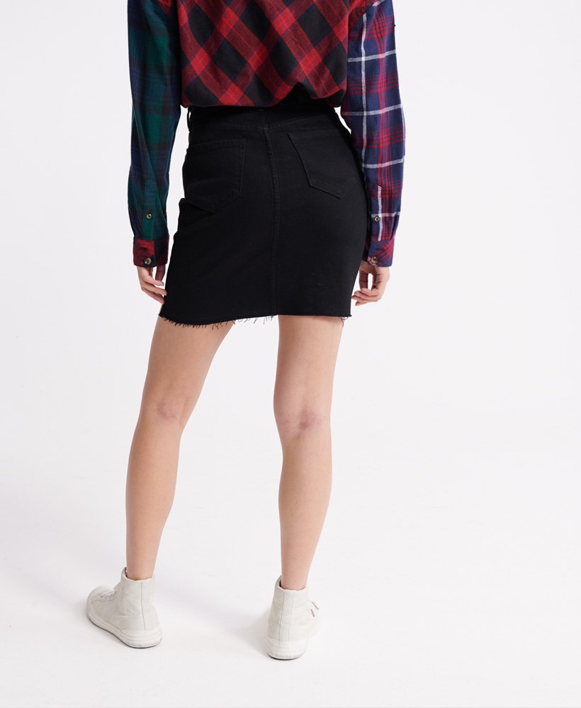 zwarte denim minirok